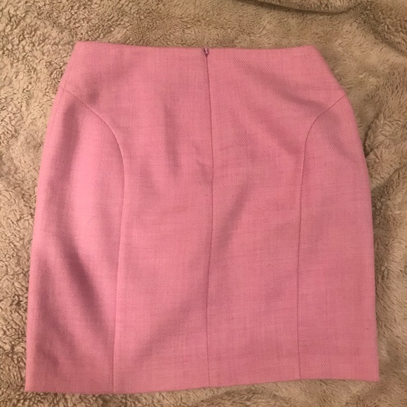 Ann Taylor Loft Pink Midi Length Wool Skirt 4P - Picture 4 of 6